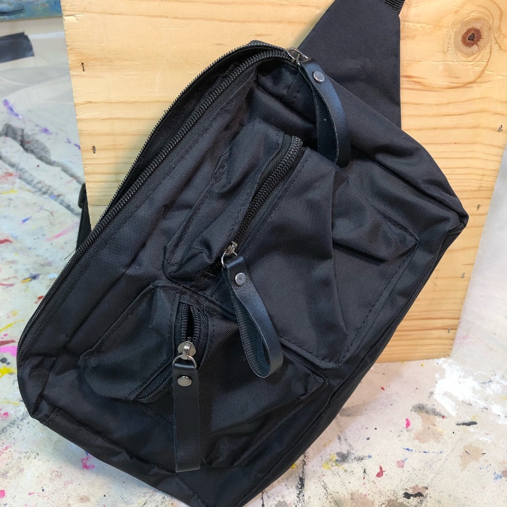 ASOS black crossbody bag